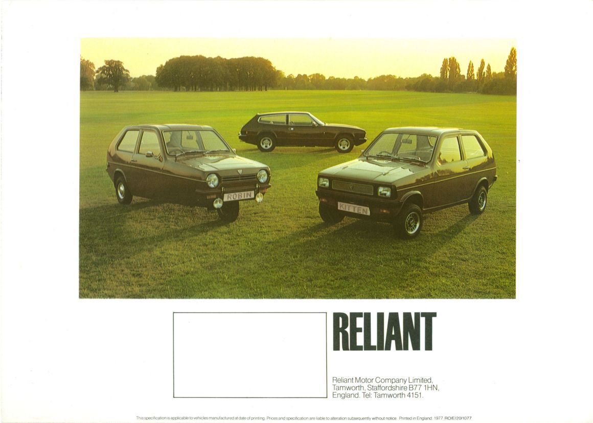 can you drive a reliant robin on a motorbike licence